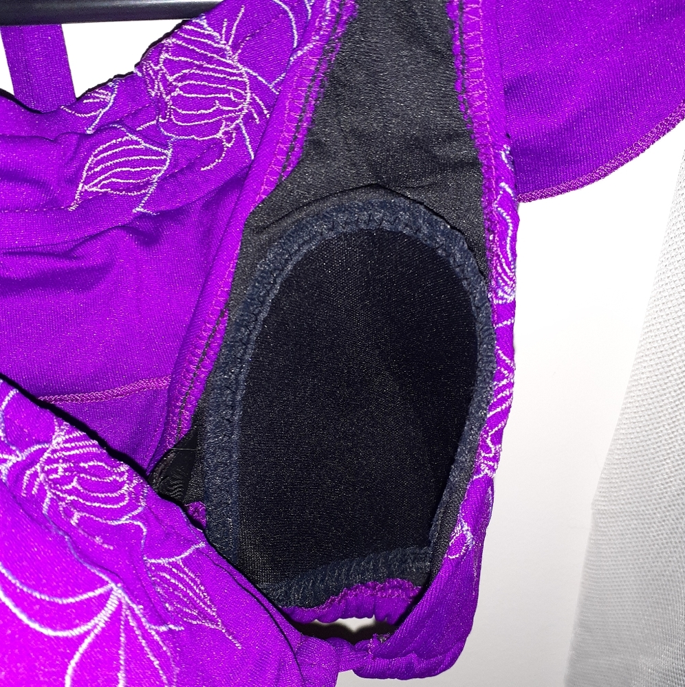 Purple Ruffle Bottom Bikini - Picture 4 of 6